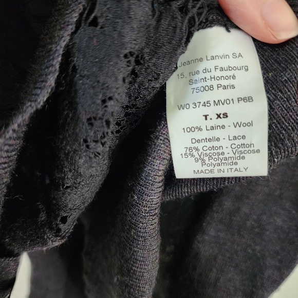 RARE Lanvin Wool Button Up Cardigan "Les 10 Ans" Commemorative Label Size XS - Picture 9 of 9